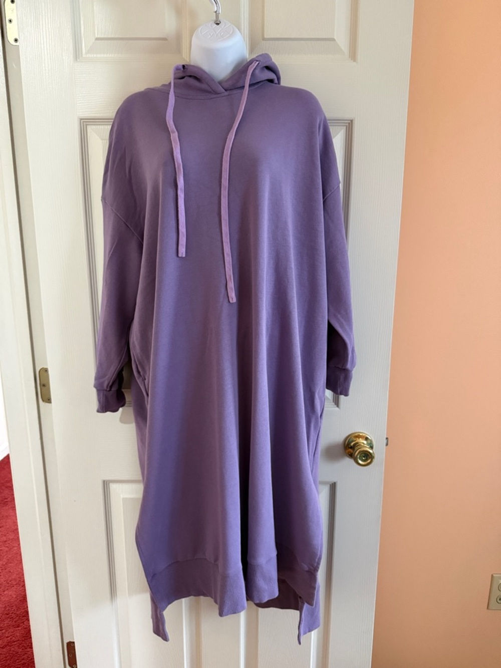Lavender Oversized Hoodie Dress